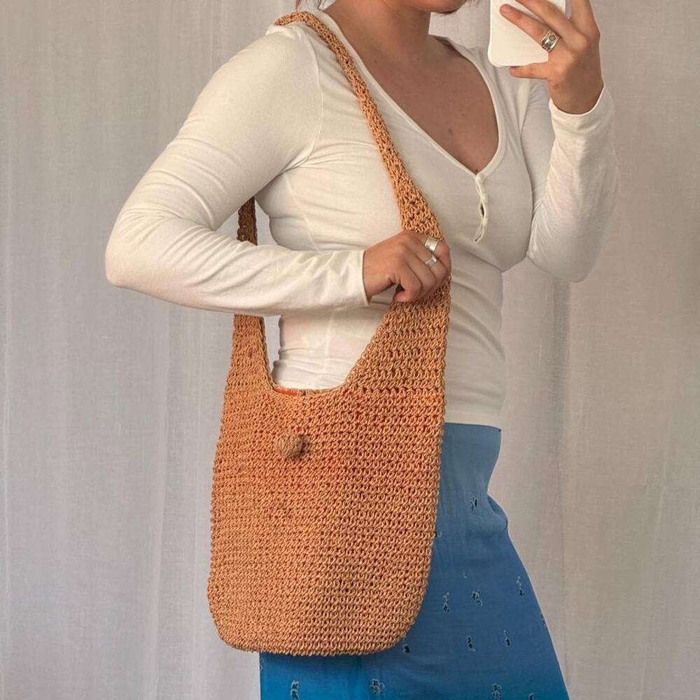 ✦ woven crochet shoulder bag ✦